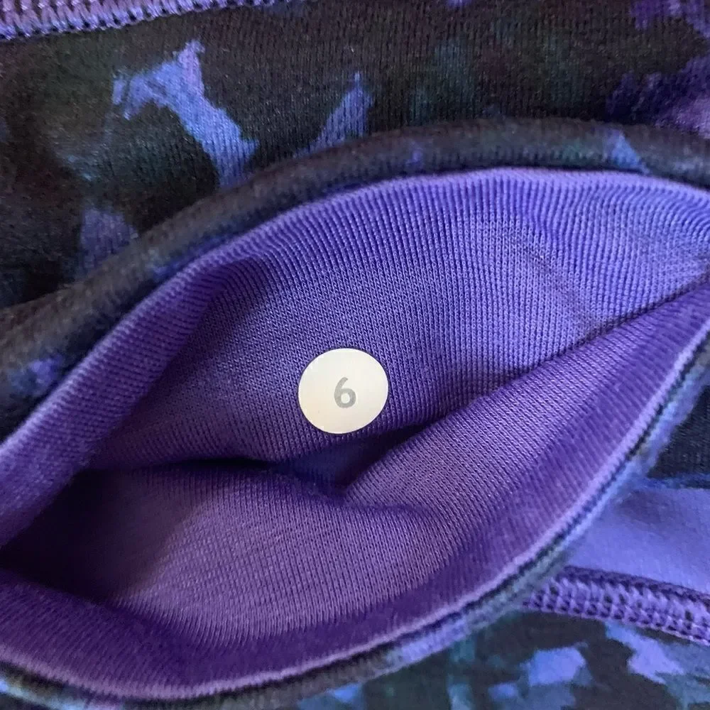 Lululemon Aligns in Purple, Dark Blue, Green and Black Size 6